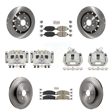 Front Rear Brake Caliper Rotor & Ceramic Pad Kit (10Pc) For Ford Explorer Police Utility KC8-102795N