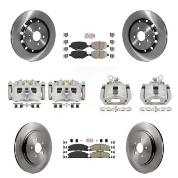 Front Rear Brake Caliper Rotor & Ceramic Pad Kit (10Pc) For Ford Explorer Police Utility KC8-102796N