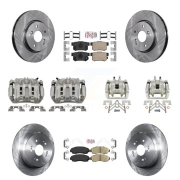 Front Rear Disc Brake Caliper Rotors And Ceramic Pads Kit (10Pc) For Acura RDX KC8-102822N