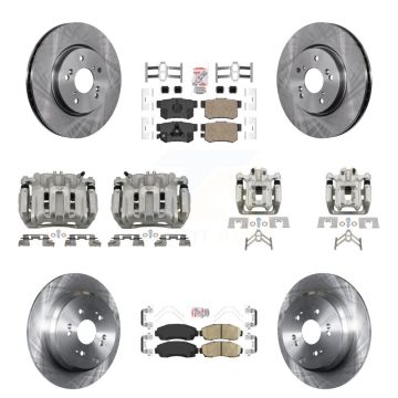 Front Rear Disc Brake Caliper Rotors And Ceramic Pads Kit (10Pc) For Honda CR-V KC8-102830N