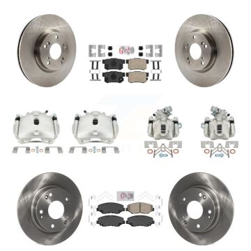Front Rear Disc Brake Caliper Rotor And Ceramic Pad Kit (10Pc) For Honda Civic Acura ILX KC8-102839N