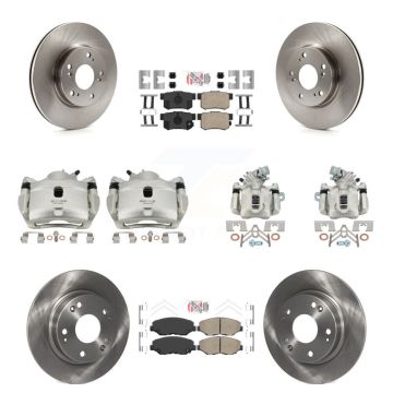 Front Rear Disc Brake Caliper Rotors And Ceramic Pads Kit (10Pc) For 2013 Acura ILX 2.0L KC8-102849N