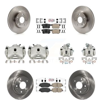 Front Rear Disc Brake Caliper Rotors And Ceramic Pads Kit (10Pc) For 2013 Acura ILX 2.0L KC8-102850N