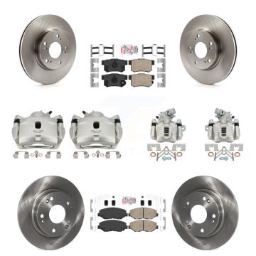 Front Rear Disc Brake Caliper Rotors And Ceramic Pads Kit (10Pc) For 2013 Acura ILX 2.0L KC8-102852N