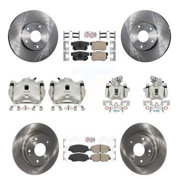 Front Rear Disc Brake Caliper Rotors Ceramic Pad Kit (10Pc) For 2014-2015 Acura ILX 2.0L KC8-102859N