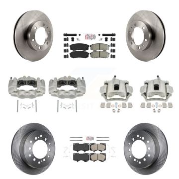 Front Rear Disc Brake Caliper Rotor And Ameribrakes Pad Kit (10Pc) For Toyota FJ Cruiser KC8-102877N