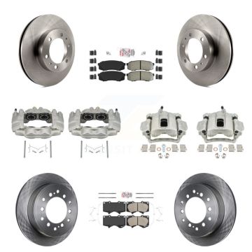 Front Rear Disc Brake Caliper Rotor And Ameribrakes Pad Kit (10Pc) For Toyota FJ Cruiser KC8-102879N