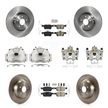 Front Rear Brake Caliper Rotors & Ameribrakes Pad Kit (10Pc) For Ford Escape Lincoln MKC KC8-102885N