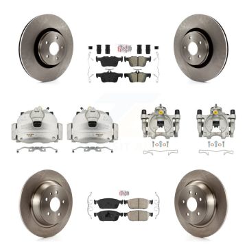 Front Rear Disc Brake Caliper Rotors And Ameribrakes Pads Kit (10Pc) For Lincoln MKC KC8-102891N