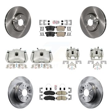 Front Rear Disc Brake Caliper Rotors And Ceramic Pads Kit (10Pc) For Acura TL KC8-102900N