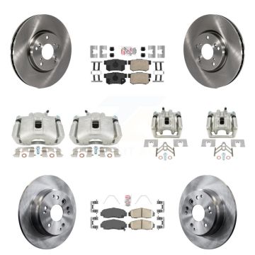 Front Rear Disc Brake Caliper Rotors And Ceramic Pads Kit (10Pc) For Acura TL KC8-102901N