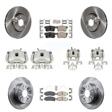 Front Rear Disc Brake Caliper Rotors And Ceramic Pads Kit (10Pc) For Acura TL KC8-102903N