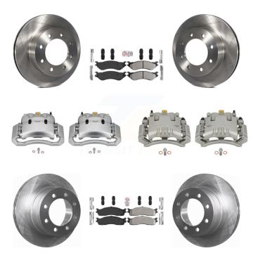 Front Rear Brake Caliper Rotor Semi-Metallic Pad Kit (10Pc) For Dodge Ram 3500 2500 1500 KC8-102931N