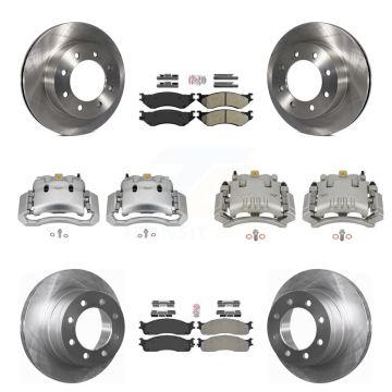 Front Rear Brake Caliper Rotor Semi-Metallic Pad Kit (10Pc) For Dodge Ram 3500 2500 1500 KC8-102932N