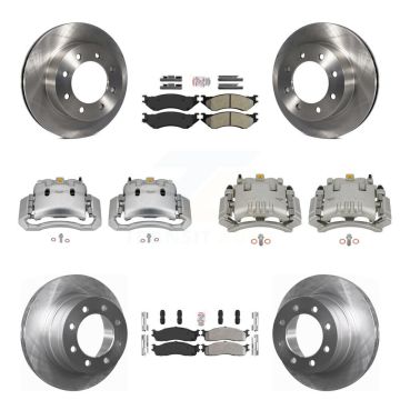 Front Rear Brake Caliper Rotor Semi-Metallic Pad Kit (10Pc) For Dodge Ram 3500 2500 1500 KC8-102933N