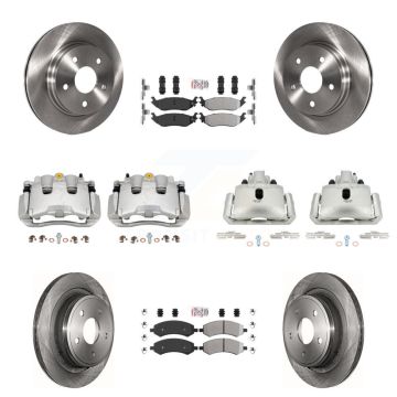 Front Rear Brake Caliper Rotor And Semi-Metallic Pad Kit (10Pc) For Chrysler Aspen Dodge KC8-102934N