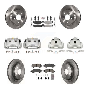 Front Rear Brake Caliper Rotor And Semi-Metallic Pad Kit (10Pc) For Chrysler Aspen Dodge KC8-102935N