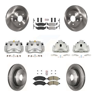 Front Rear Brake Caliper Rotor And Semi-Metallic Pad Kit (10Pc) For Chrysler Aspen Dodge KC8-102936N