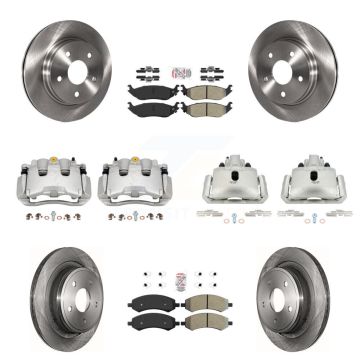 Front Rear Brake Caliper Rotor And Semi-Metallic Pad Kit (10Pc) For Chrysler Aspen Dodge KC8-102939N