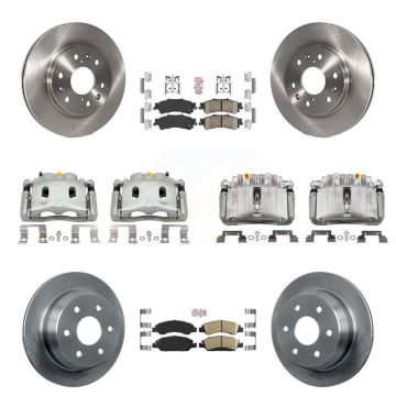 Front Rear Disc Brake Caliper Rotors And Ceramic Pads Kit (10Pc) For KC8-102976N