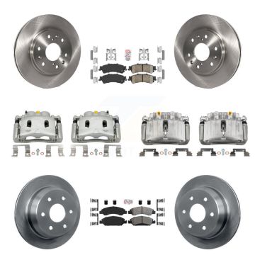 Front Rear Disc Brake Caliper Rotors And Ameribrakes Pads Kit (10Pc) For KC8-102977N
