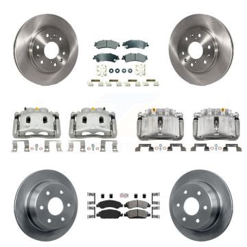 Front Rear Disc Brake Caliper Rotors And Semi-Metallic Pads Kit (10Pc) For KC8-102980N
