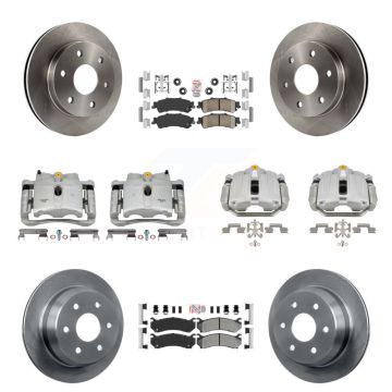Front Rear Brake Caliper Rotor Ameribrakes Pad Kit (10Pc) For Chevrolet GMC Silverado XL KC8-102989N
