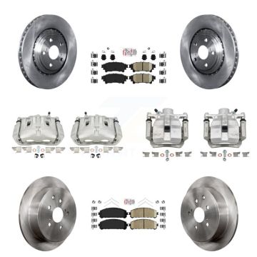 Front Rear Disc Brake Caliper Rotor Ceramic Pad Kit (10Pc) For Toyota Sienna Lexus RX350 KC8-103007N