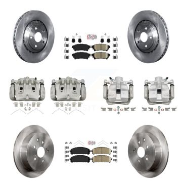 Front Rear Disc Brake Caliper Rotors And Ceramic Pads Kit (10Pc) For Lexus RX350 RX450h KC8-103011N