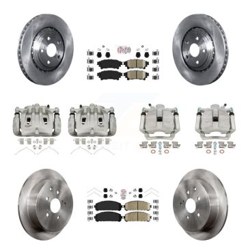 Front Rear Disc Brake Caliper Rotors And Ceramic Pads Kit (10Pc) For Lexus RX350 RX450h KC8-103014N