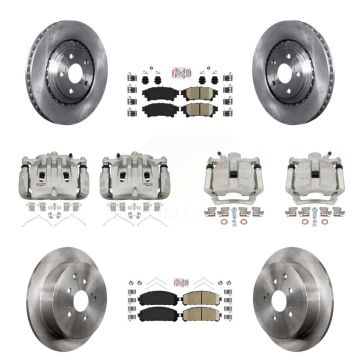 Front Rear Disc Brake Caliper Rotors And Ceramic Pads Kit (10Pc) For Lexus RX350 RX450h KC8-103015N
