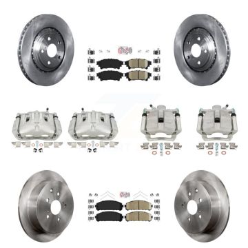Front Rear Brake Caliper Rotor Ceramic Pad Kit (10Pc) For Toyota Sienna Highlander Lexus KC8-103021N