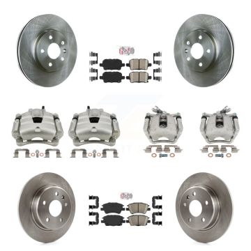 Front Rear Disc Brake Caliper Rotors And Ceramic Pads Kit (10Pc) For Chevrolet Cruze KC8-103026N