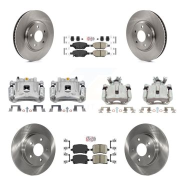 Front Rear Disc Brake Caliper Rotors And Ceramic Pads Kit (10Pc) For Pontiac G6 KC8-103027N