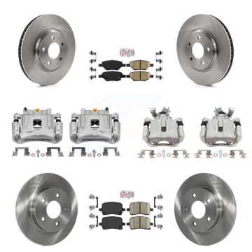 Front Rear Disc Brake Caliper Rotors And Ceramic Pads Kit (10Pc) For Pontiac G6 KC8-103028N