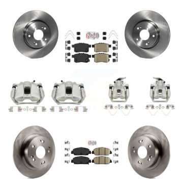 Front Rear Disc Brake Caliper Rotors And Ceramic Pads Kit (10Pc) For Honda Accord KC8-103043N