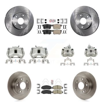 Front Rear Disc Brake Caliper Rotors And Ceramic Pads Kit (10Pc) For Honda Accord KC8-103053N