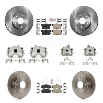 Front Rear Disc Brake Caliper Rotors And Ceramic Pads Kit (10Pc) For Honda Accord KC8-103055N