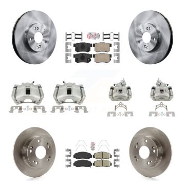 Front Rear Disc Brake Caliper Rotors And Ceramic Pads Kit (10Pc) For Honda Accord KC8-103059N
