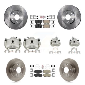 Front Rear Disc Brake Caliper Rotors And Ceramic Pads Kit (10Pc) For Honda Accord KC8-103071N