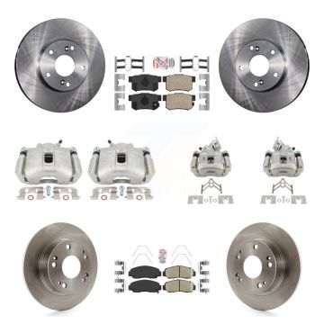Front Rear Disc Brake Caliper Rotors And Ceramic Pads Kit (10Pc) For Honda Accord KC8-103085N