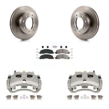 Front Disc Brake Caliper Rotors And Semi-Metallic Pads Kit For Ram 3500 2500 Dodge KC8-103134N