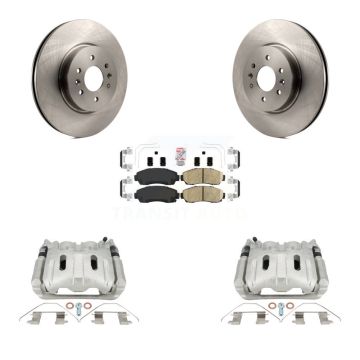 Front Disc Brake Caliper Rotors And Ceramic Pads Kit For 2011-2014 Honda Odyssey KC8-103140N