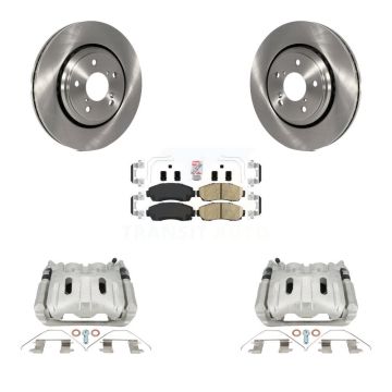 Front Disc Brake Caliper Rotors And Ceramic Pads Kit For 2015-2017 Honda Odyssey KC8-103142N