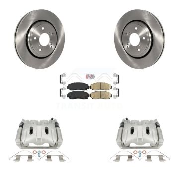 Front Disc Brake Caliper Rotors And Ceramic Pads Kit For 2015-2017 Honda Odyssey KC8-103143N