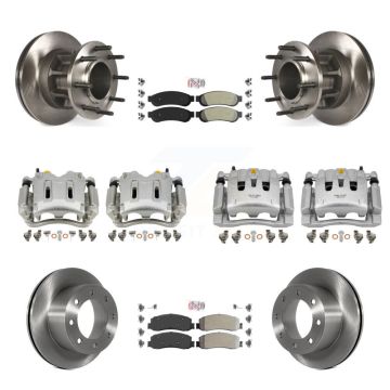 Front Rear Brake Caliper Rotors & Semi-Metallic Pad Kit (10Pc) For Ford F-250 Super Duty KC8-103171N
