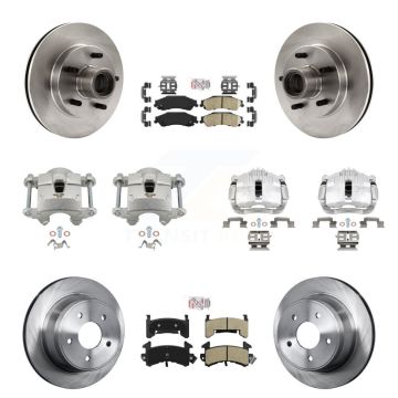 Front Rear Disc Brake Caliper Rotors And Ameribrakes Pads Kit (10Pc) For Chevrolet S10 KC8-103180N
