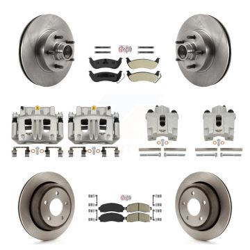 Front Rear Brake Caliper Rotors Ameribrakes Pad Kit (10Pc) For 2010-2011 Ford Ranger RWD KC8-103193N