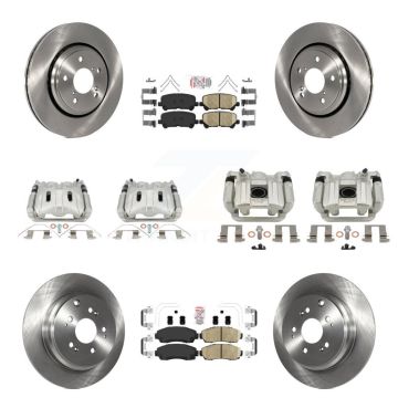 Front Rear Disc Brake Caliper Rotor & Ceramic Pad Kit (10Pc) For 2015-2017 Honda Odyssey KC8-103199N
