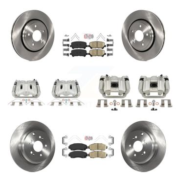 Front Rear Disc Brake Caliper Rotor & Ceramic Pad Kit (10Pc) For 2015-2017 Honda Odyssey KC8-103200N